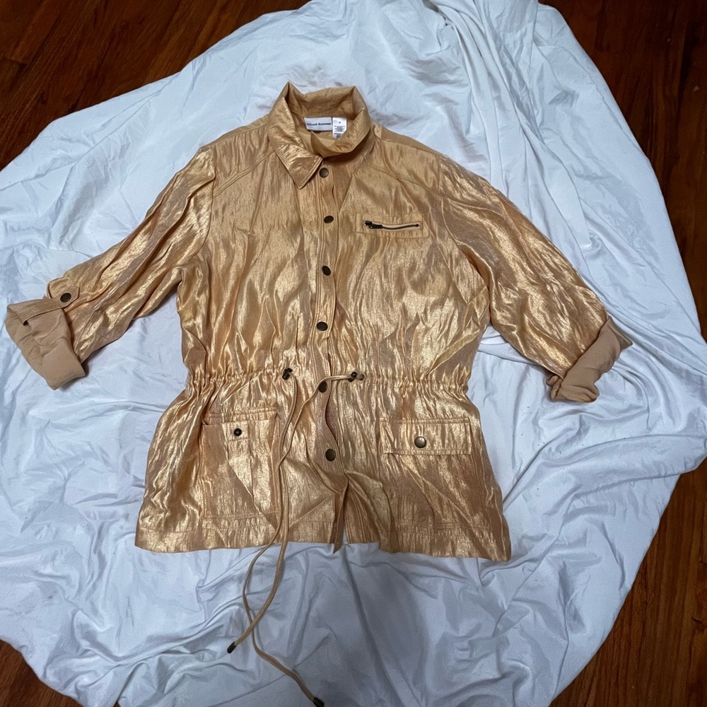 Alfred Dunner Shimmering Gold Jacket